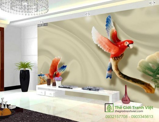 tranh dán tường 3d giả ngọc