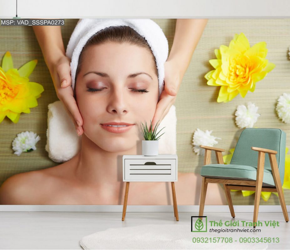 Tranh dán tường 3d cho spa